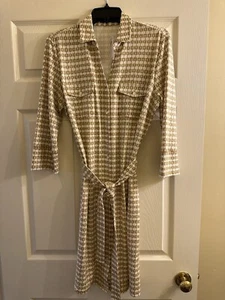 NWT J. McLaughlin Brynn Tan Shirt Dress Tan Catalina Cloth Large $238 - Picture 1 of 5