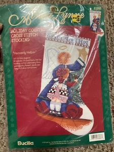 Alma Lynne cross stitch kit Holiday / Christmas Heavenly Helper 83866 - Picture 1 of 5