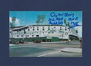 Postal del estadio Denny McLain firmada vintage de los Tigres de Detroit Briggs - Imagen 1 de 2