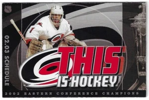 Carolina Hurricanes 2002-03 ¡horario de hockey de la NHL!¡!! Harris Teeter - Imagen 1 de 2