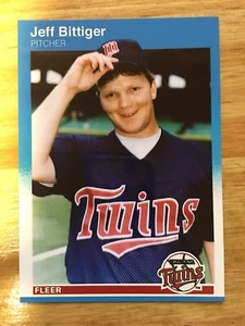 1987 Fleer Jeff Bittiger Custom Card That Never Were Minnesota Twins WS Champs - Picture 1 of 1