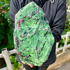 13.44LB Natural green Ruby zoisite (anylite) crystal Chakra Healing Energy - Picture 1 of 11