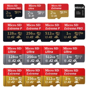 2TB 1TB Micro SD Card 32GB 64GB 128GB 256GB 512GB Class 10 SDXC TF Memory Card - Picture 1 of 28