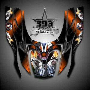 Arctic Cat ZR 600, 500, 800 gato de montaña 00-06 envoltura de gráficos comodín malvado naranja - Imagen 1 de 1