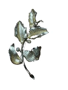 Vintage Signed Coro Gold-Tone Pin Brooch Branch Leaves and Berries Fall Season - Picture 1 of 5