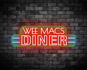 Custom Made personalised we macs diner neon sign - Picture 1 of 3