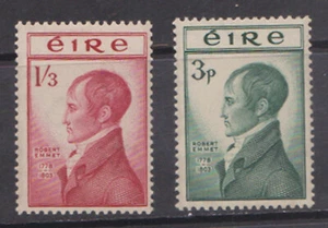 IRELAND - 1953 150th DEATH ANNIV. OF ROBERT EMMET SCOTT#149-150 - 2V MINT NH - Picture 1 of 3