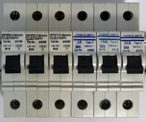 Amplificador Dorman Smith AS de un solo polo MCB 10A 16A 20A 32A 40A 50A 63A tipo B C 10kA - Imagen 1 de 1