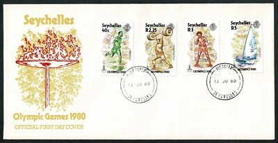 SG24 SEYCHELLES 1980 FDC Olympic games - Image 1 of 2