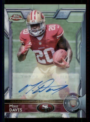 2015 Topps Chrome Mini Rookie AUTO Refractors #139 Mike Davis - Image 1 of 2