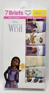 Paquete de 7 calzoncillos de algodón para niñas Disney Wish talla 8/nuevos - Imagen 1 de 5