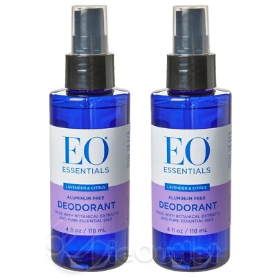 (2-PACK) EO Aceite Esencial Botánico Sin Aluminio Desodorante Spray -LAVANDA CÍTRICO Foto 1 de 2