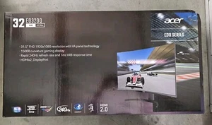 Acer 31.5" 1500R Curved Full HD Monitor with Adaptive-Sync Technology - Picture 1 of 2