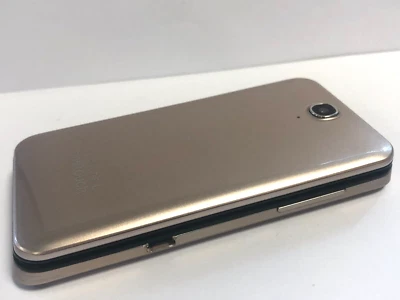 Alcatel 2012G Gold Unlocked Flip Phone Big Buttons Easy Use Mobile - Image 1 of 4
