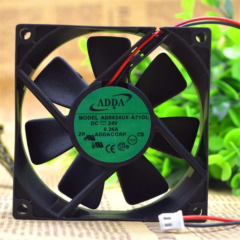 ADDA  AD0824UX-A71GL 8025 8CM 24V 0.09A 2-wire inverter fan - Image 1 of 3