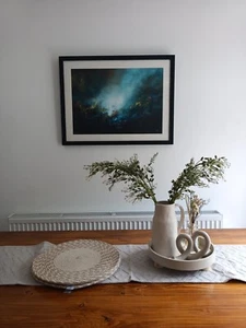 Framed Print The Surge Clara Gilmore A1 Blue Gold Sea Home Decor Modern Contempo - Picture 1 of 8