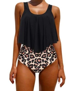 Women's Ruffle Bikini Swimsuit High Waisted Bottom Plus Size Swimwear Tankini... - Picture 1 of 7