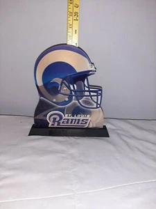 NFL St. Louis Rams Football Mini Helmet Cutout on Stand - Picture 1 of 6
