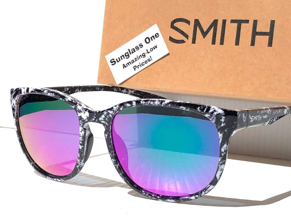Smith Optics LAKE SHASTA Black Marble POLARIZED ChromaPop Violet Sunglass