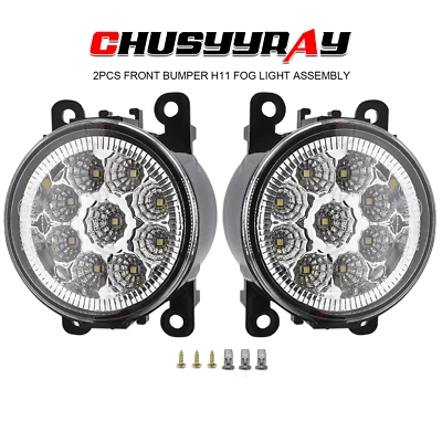 Fit For 2006-2012 Mitsubishi Eclipse Clear Lens Front Bumper Fog Lights Lamps - Image 1 of 4