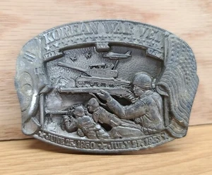 Koreakrieg Tierarzt Vintage Gürtelschnalle 1988 C+J Inc. Made in USA. 6/25/50-7/27/53 - Bild 1 von 12