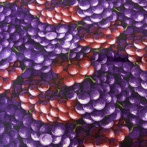 1 yd cotton fabric - Grapes - Farmer John's Marketplace Paintbrush Studio #818 - Picture 1 of 4