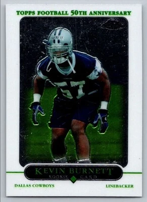 2005 Topps Chrome Kevin Burnett Rookie Dallas Cowboys #275 - Image 1 of 2