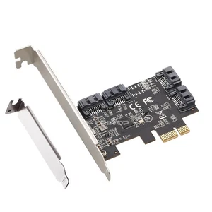 Tarjeta SATA 4 puertos, tarjeta de expansión de controlador PCIE a SATA 6G, sin incursión, arranque del sistema - Imagen 1 de 7