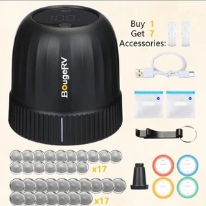 BougieRV  Vacuum Sealer Kit for Mason Jars, Portable, Auto Stop, 7 Extras NEW - Picture 1 of 7