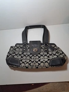 Coach F13975 Damen Schultertasche Beige Canvas Leder - Bild 1 von 14