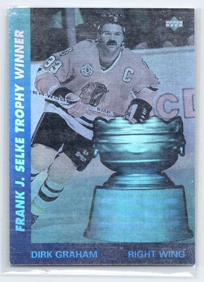 1991-92 Upper Deck - Award Winners Holograms Dirk Graham #AW8 Chicago Blackhawks - Image 1 of 2