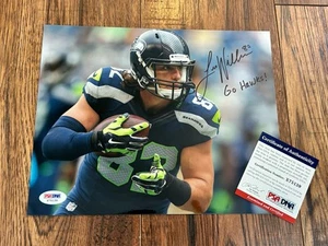 Foto de fútbol americano firmada por Luke Wilson Seattle Seahawks 8 X 10 NFL CERTIFICADO DE AUTENTICIDAD PSA ADN - Imagen 1 de 4