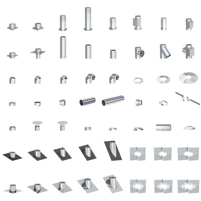 H&M GERMANY H&M NewLine Edelstahl Kamin 180mm Schornstein Bausatz Kaminrohr Edelstahlkamin