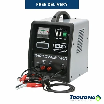 SIP STARTMASTER Battery Starter Charger P440 230V Jump Start 12V/24V 220A Boost - Image 1 of 4