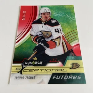 NHL Card-Trevor Zegras-Red xxx/499 Exceptional Futures-Synergy 21-22-Ducks - Bild 1 von 2