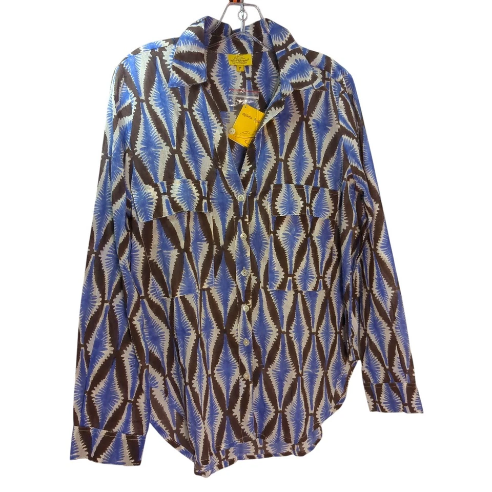 ROLLER RABBIT Button Down Lightweight Cotton Top SZ Small NEW RET$138 - Image 1 of 4