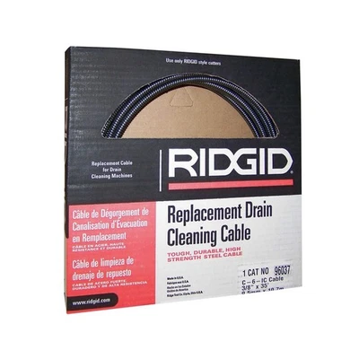 Кабель с внутренним сердечником Ridgid 96037 C-6IC 3/8 дюйма x 35 футов со штекерной муфтой - Изображение 1 из 3