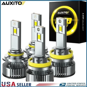 AUXITO 9005 H11 LED Headlight KIT ComboBulb 6500K High&Low Beam 160000LM White H - Picture 1 of 12