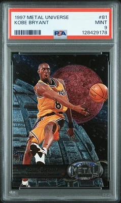 1997 SKYBOX METAL UNIVERSE #81 KOBE BRYANT PSA 9 - Image 1 of 2