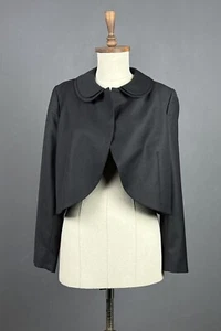 Rare Vintage COMME DES GARCONS Japan CDG Black Wool Cropped Bolero Jacket Size L - Picture 1 of 21