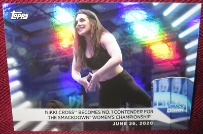 2021 TOPPS WWE WOMEN'S DIVISION #33 NIKKI CROSS RAINBOW FOIL - Image 1 of 2