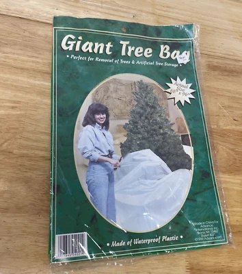GIANT CHRISTMAS TREE BAG FORREMOVAL OR STORAGE WATERPROOF PLASTIC 48"x 96" - Image 1 of 4