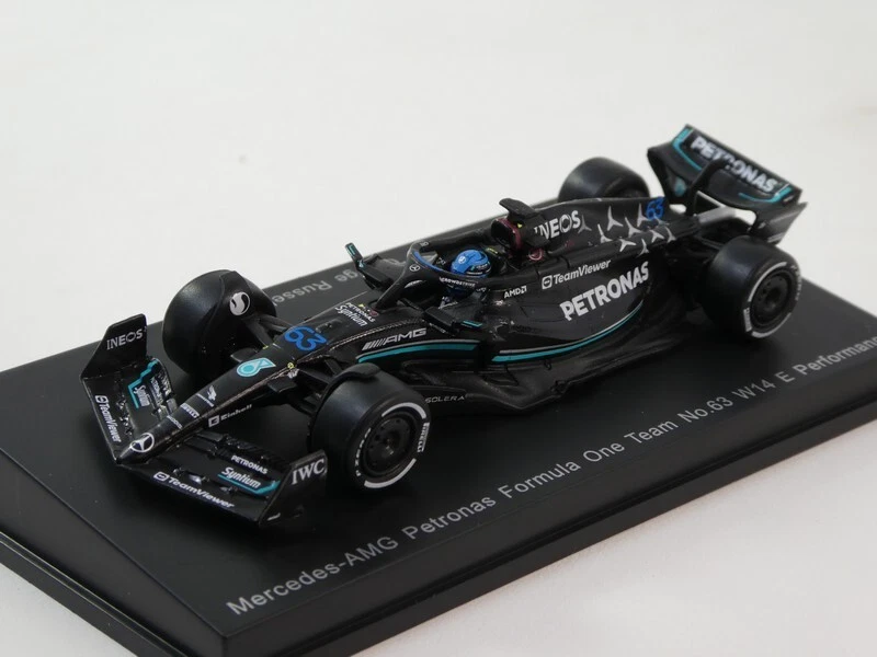 1 64 SPARK Mercedes Gp F1 W14 #63 Season 2023 George Russel Matt Black Y280