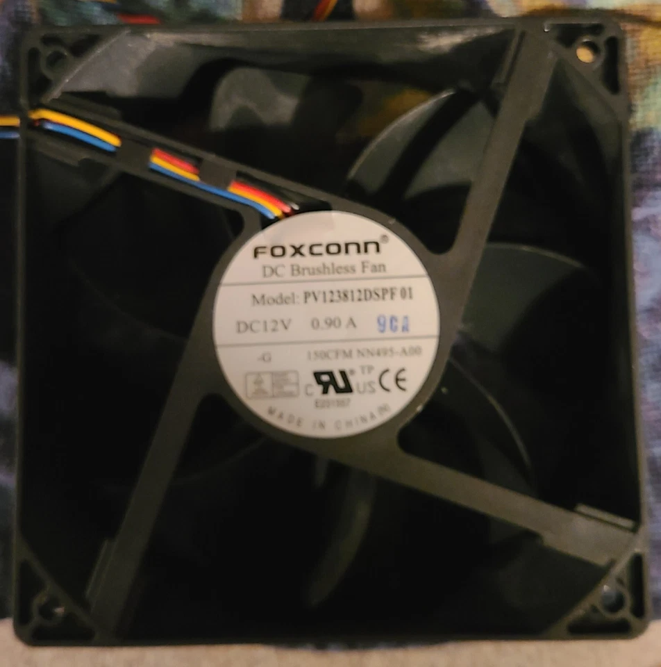 Foxconn 120mm Dell Case cooling fan DC12V PV123812DSPF0 5 Pin - Image 1 of 2