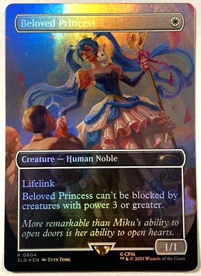 MTG Beloved Princess RAINBOW FOIL Secret Lair X Hatsune Miku 804 NM - Image 1 of 4
