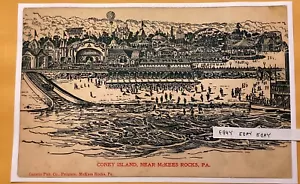 1907 CONEY ISLAND AMUSEMENT PARK MCKEES ROCKS NEVILLE ISLAND PITTSBURGH PA. NEW - Picture 1 of 5