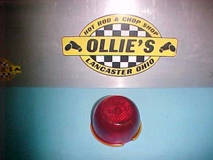 1949 50 52 CROSLEY HOT SHOT INDIAN CUSHMAN HOT ROD GLASS TAIL LIGHT LENS - Picture 1 of 6