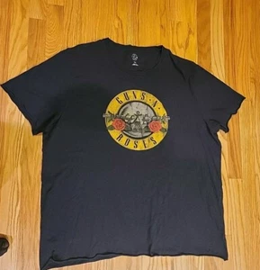 Guns N' Roses Mens 2XL Black Music Band Concert Tour Cotton Short Sleeve T-Shirt - Picture 1 of 4