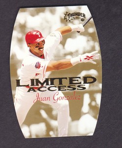 1998 Circa Thunder Baseball Limited Access #5 Juan Gonzalez Texas Rangers