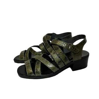 Sandálias Rieker femininas casuais com alça no tornozelo verde alça múltipla 37 EUA 6 - Imagem 1 de 4